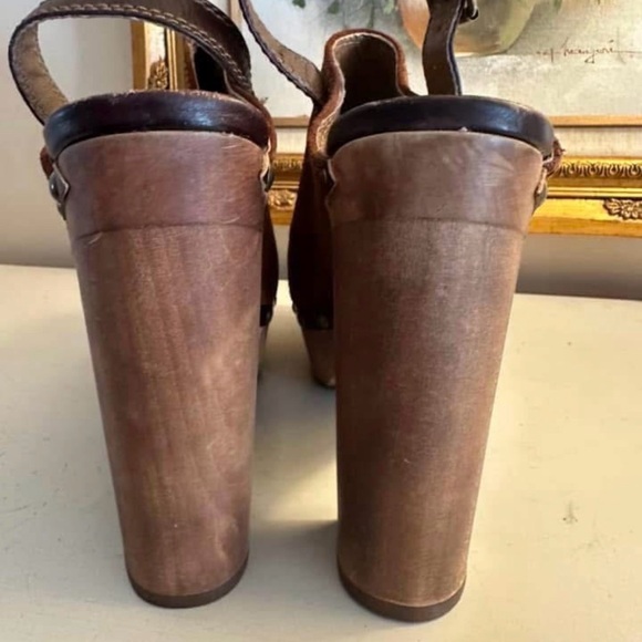 Steve Madden Carnee Suede & Wood Sling Back Size 10 - Picture 3 of 4